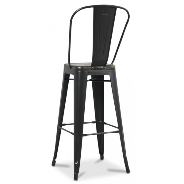 Industry- baarijakkara korkealla takaosalla - Harjattu - Musta / Kulta Industry- baarijakkara korkealla takaosalla - Harjattu - Musta / Kulta