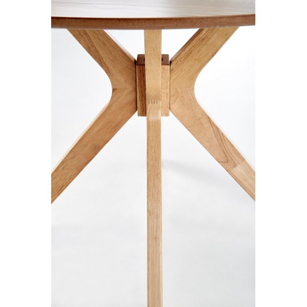 Rio-ruokapöytä Ø120 cm tammiviilua ja 4 Sara-nojatuolia tammea ja pellavaa Rio-ruokapöytä Ø120 cm tammiviilua ja 4 Sara-nojatuolia tammea ja pellavaa