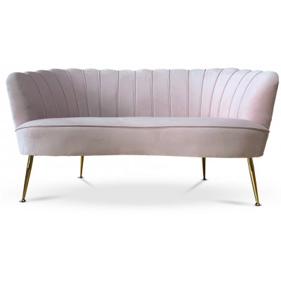 Kahden istuttava sohva Snckan - Vaaleanpunainen sametti / Messinki