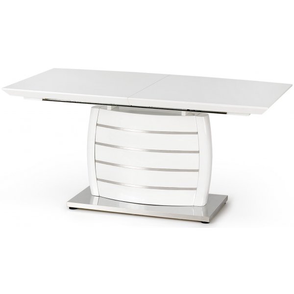 Birgitta ruokapöytä 160-200 cm - Kiiltävä valkoinen / kromi Birgitta ruokapöytä 160-200 cm - Kiiltävä valkoinen / kromi