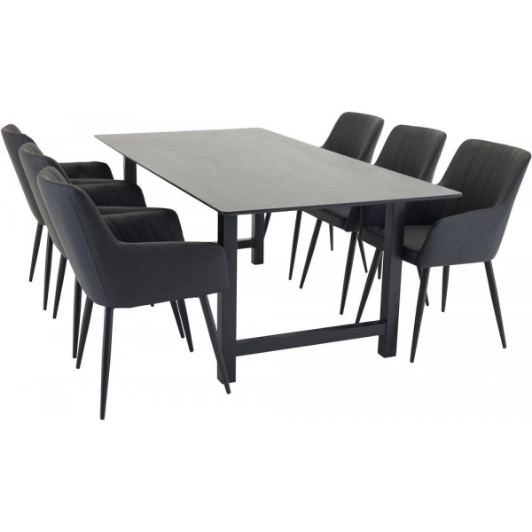 Gällivare-ruokapöytä 220 cm - Musta Gällivare-ruokapöytä 220 cm - Musta