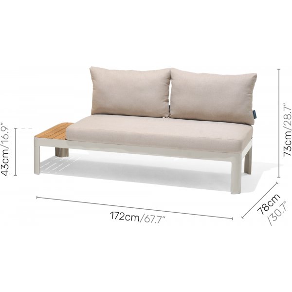 Portals lounge ryhmä 2 - Valkoinen/tiikki Portals lounge ryhmä 2 - Valkoinen/tiikki