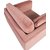Savanna nojatuoli - Vaaleanpunainen (sametti) / messinkijalat