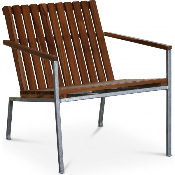 Alva lepotuoli Teak Galvanoitu ters