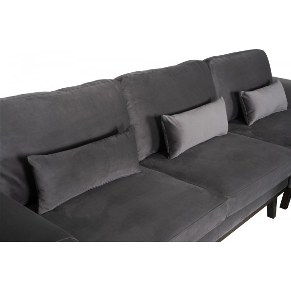 Harmaa samettisohva - Copenhagen + Huonekalujen tahranpoistoaine Harmaa samettisohva - Copenhagen + Huonekalujen tahranpoistoaine