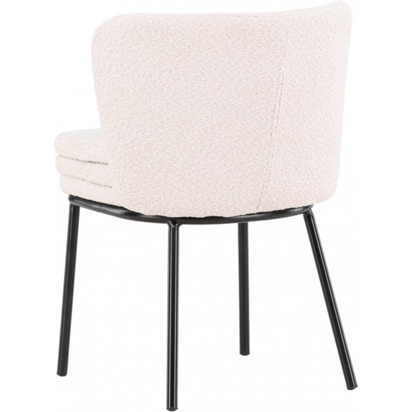 Agnes ruokatuoli - Valkoinen boucle