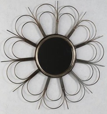 Flower-peili 65 cm - Antiikkinen messinki