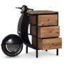 Vintage Vespa ypyt - musta/hopea