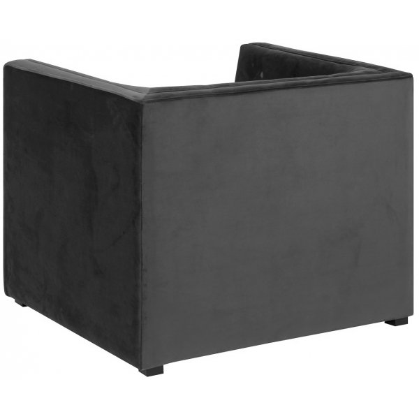 Chesterfield Milano -nojatuoli harmaalla samettilla Chesterfield Milano -nojatuoli harmaalla samettilla