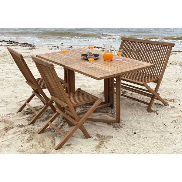 Saltö taitettava teak ulkosohva - tiikkisohva ulkokäyttöön Saltö taitettava teak ulkosohva - tiikkisohva ulkokäyttöön