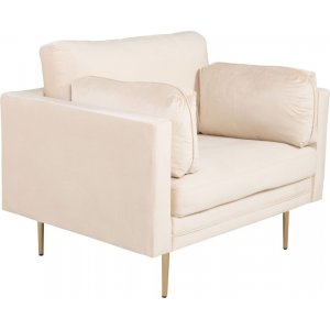 Nojatuoli Savanna - Beige (Sametti) / Messinkijalat Nojatuoli Savanna - Beige (Sametti) / Messinkijalat