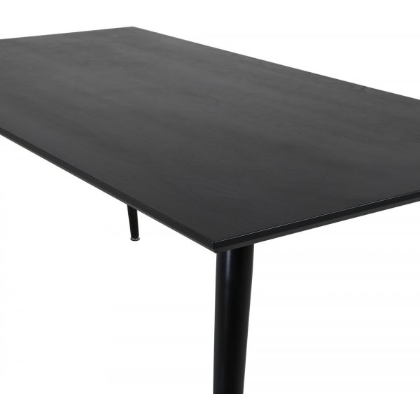 Dipp ruokapöytä 180x90 cm - Mustaksi petsattu tammiviilu + Huonekalujen tahranpoistoaine Dipp ruokapöytä 180x90 cm - Mustaksi petsattu tammiviilu + Huonekalujen tahranpoistoaine