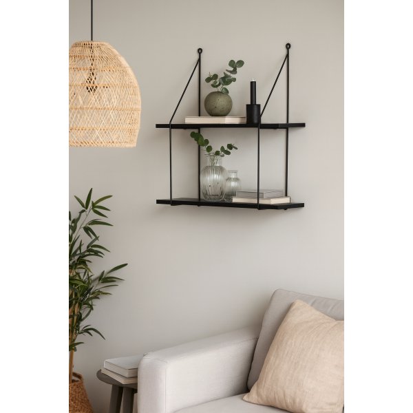 Seinähylly Vesper mustana - 58x59 cm Seinähylly Vesper mustana - 58x59 cm