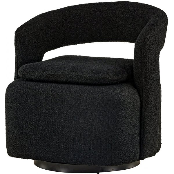 Laurel-nojatuoli - musta