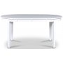 Gs ruokailuryhm: Soikea pyt 160/210 cm sislten 4 Ms tuolia - Valkoinen/harmaa
