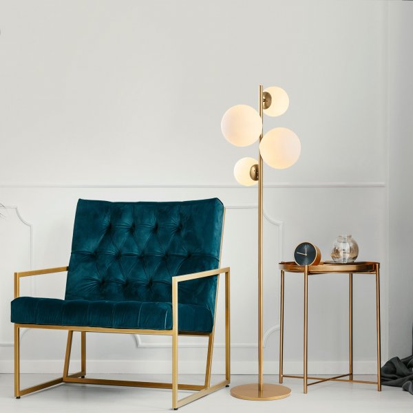 Viiloitettu lattiavalaisin 10523 - Antiikki/valkoinen Viiloitettu lattiavalaisin 10523 - Antiikki/valkoinen