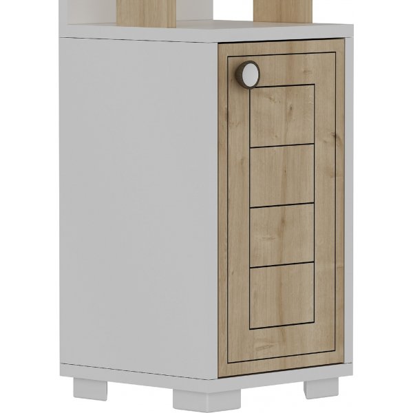 Canard kirjahylly - Valkoinen/safiiritammi