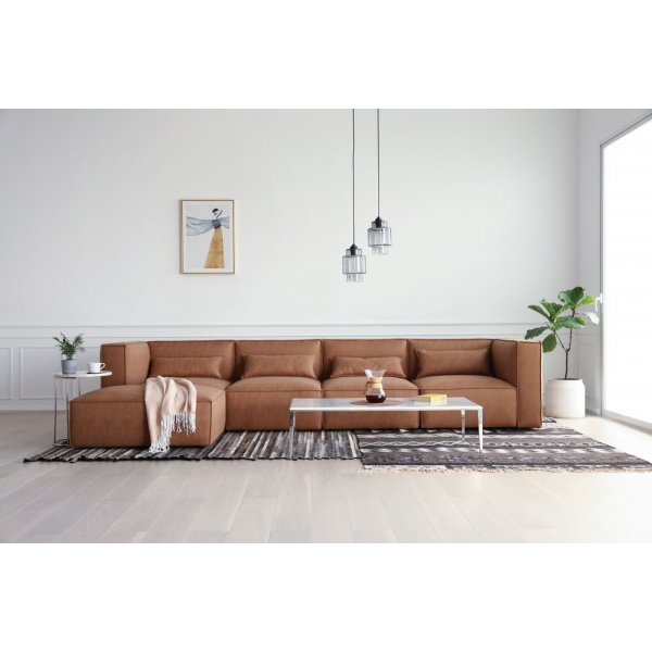 Nees modulaarinen sohva konjakinvärisenä yhdistelmänä 1 Nees modulaarinen sohva konjakinvärisenä yhdistelmänä 1