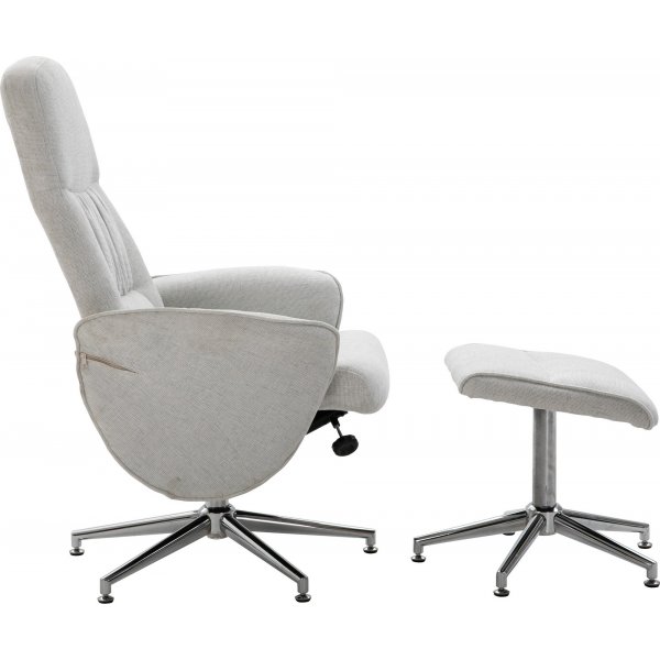 Julius lepotuoli rahialla - Harmaa kangas Julius lepotuoli rahialla - Harmaa kangas