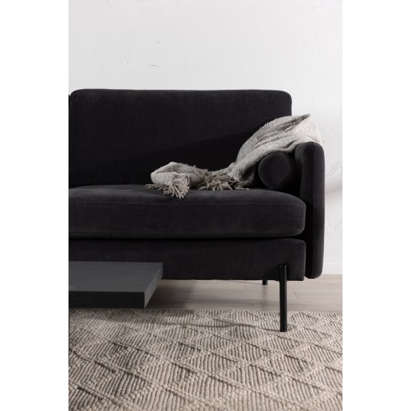 Antibes 2-istuttava sohva - Musta/Tummanharmaa