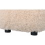 Prrinen puffi beige karvaista kangasta