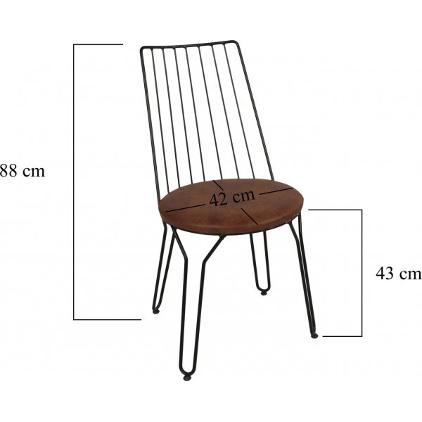 Agda tuolisarja - Musta/ruskea Agda tuolisarja - Musta/ruskea