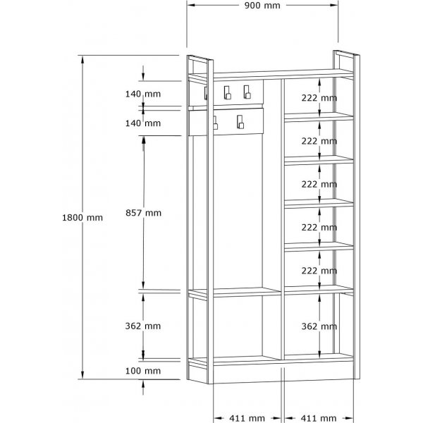 Begonya aulakalusteet - Sapphire/musta Begonya aulakalusteet - Sapphire/musta