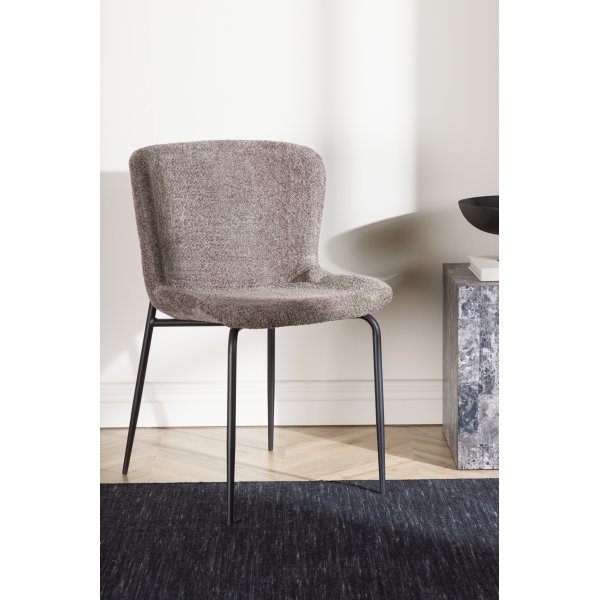 Modesto ruokapydn tuoli - Ruskea boucle