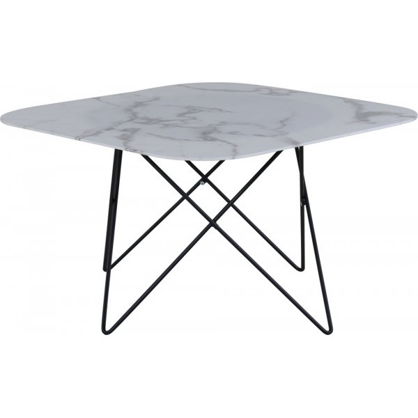 Michel-sohvapöytä 80 x 80 cm - Valkoinen marmori Michel-sohvapöytä 80 x 80 cm - Valkoinen marmori