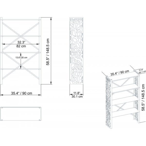 Tonga kirjahylly - p�hkin�/musta