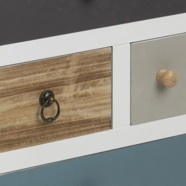 Thai-yöpöytä - Valkoinen/moniväri Thai-yöpöytä - Valkoinen/moniväri