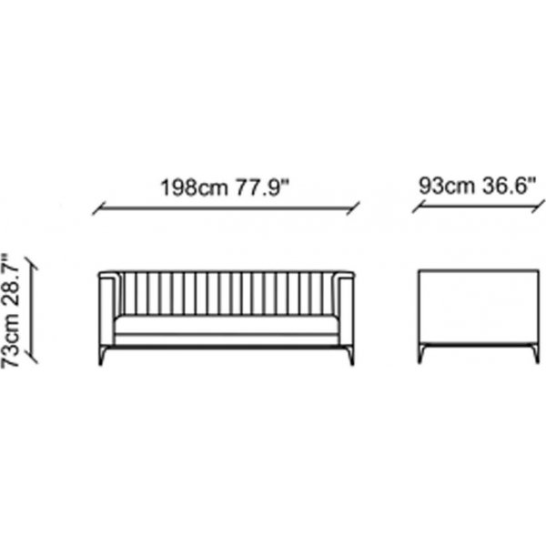 Pera 2-istuttava sohva - harmaa Pera 2-istuttava sohva - harmaa