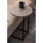 Mitazor-sivupyt 38 cm - Harmaa marmori/musta