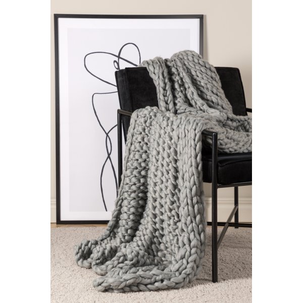 Hägg ruudullinen 130x170 cm - Vaaleanharmaa Hägg ruudullinen 130x170 cm - Vaaleanharmaa