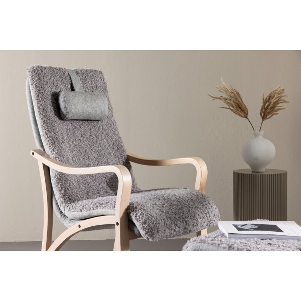 Fårö lepotuoli - Vaaleanharmaa/Whitewash Fårö lepotuoli - Vaaleanharmaa/Whitewash