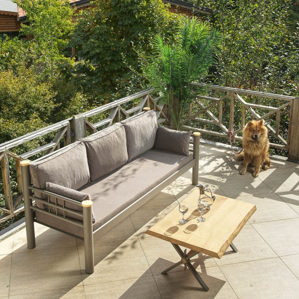 Kappis 3-istuttava ulkosohva - ruskea Kappis 3-istuttava ulkosohva - ruskea