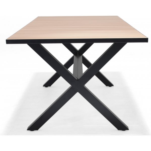 Panama ruokailuryhmä 6 - musta/tiikki Panama ruokailuryhmä 6 - musta/tiikki