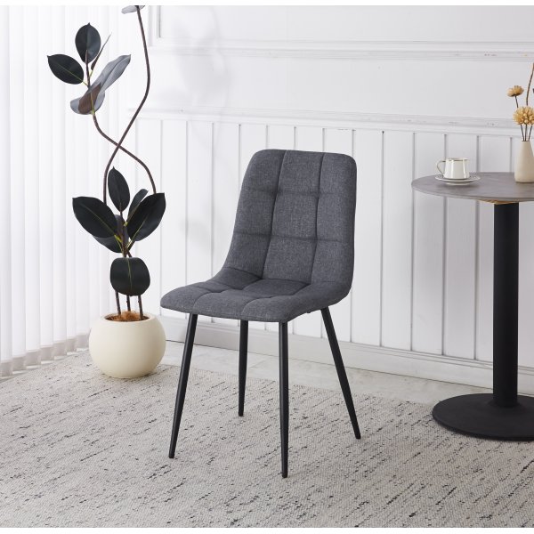 Delta-ruokatuoli - Harmaa/musta Delta-ruokatuoli - Harmaa/musta