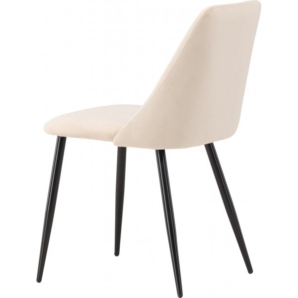 Yruokailutuoli - beige sametti/musta