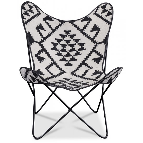 Marais Kelim -lepakkonojatuoli - Valkoinen/Musta Marais Kelim -lepakkonojatuoli - Valkoinen/Musta