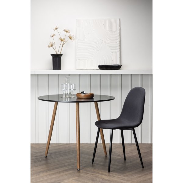 Bridge ruokapöytä Ø90 cm - Musta/tammi Bridge ruokapöytä Ø90 cm - Musta/tammi