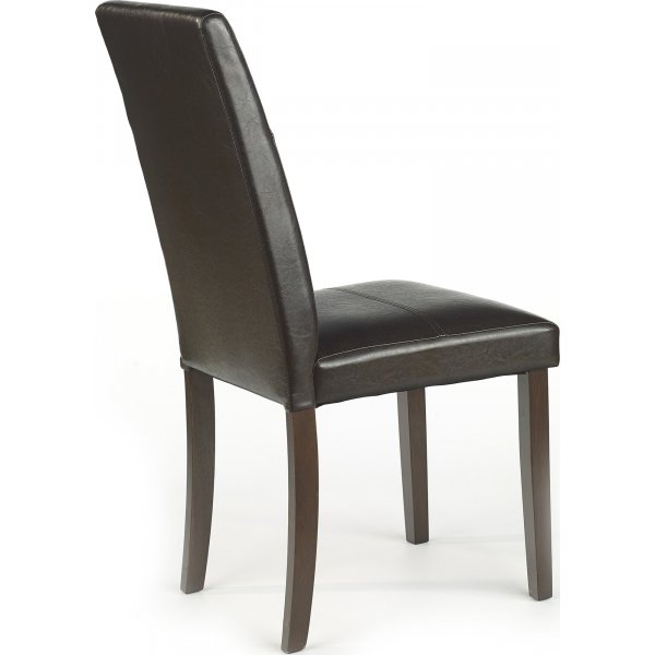 Emanuel-ruokatuoli - Tummanruskea PU