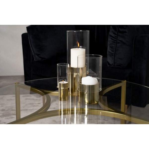 Alsjöholm sohvapöytä Ø75 cm - Lasi/messinki Alsjöholm sohvapöytä Ø75 cm - Lasi/messinki