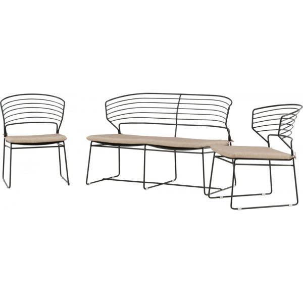 Milano sohvaryhmä - musta/hiekkabeige Milano sohvaryhmä - musta/hiekkabeige