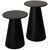 Lance-lamppupöytä k. 58,5 cm - Marmori (Musta) / Pelti