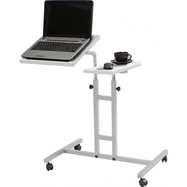 Glen kannettavan tietokoneen pöytä 67x45,5 cm - Valkoinen (pyörillä) Glen kannettavan tietokoneen pöytä 67x45,5 cm - Valkoinen (pyörillä)