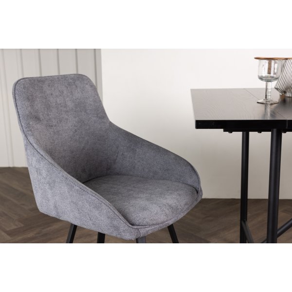 Rosie ruokap�yd�n tuoli - harmaa/musta