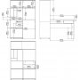 Function Plus -pyt 135,2 x 100,2 x 153 cm - Valkoinen/tammi