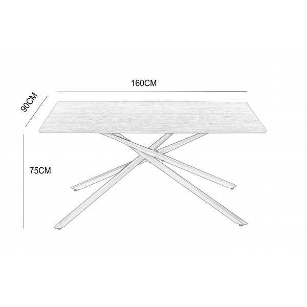 Santos ruokapöytä 160x90 cm tammi Santos ruokapöytä 160x90 cm tammi