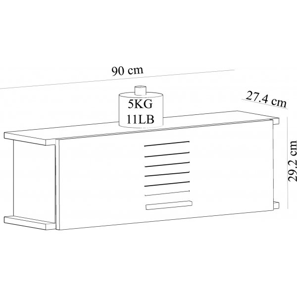 Rada sein�kaappi - Valkoinen/p�hkin�